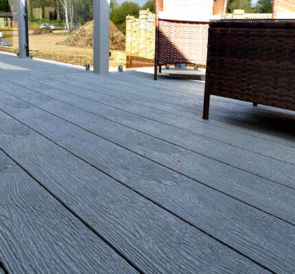 WPC Hollow Square Ancient Wood Deck Flooring